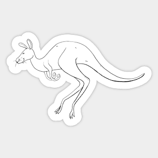 Kangaroo - Line Art Sticker